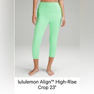 Lululemon high rise align neon crop “23 tights